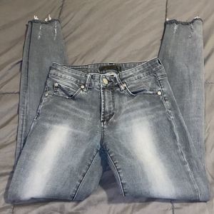 Leith Lightwash Black Skinny Jeans